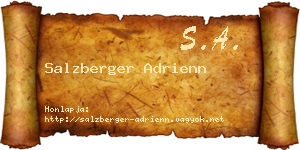 Salzberger Adrienn névjegykártya